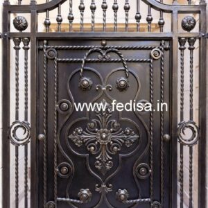 Contemporary Front Gate Grill Design with Elegant Finish No-5596