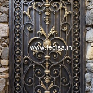 Luxury Geometric Gate Grill Design for House Fronts No-5623