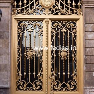 Contemporary Black Steel Grill Gate Design No-5690