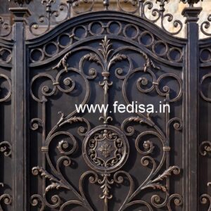 Stylish Front Exterior Gate Grill Design for Modern Villas No-5700