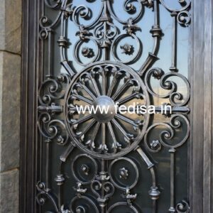 Black Metal Gate Grill Design for Modern Houses No-5720