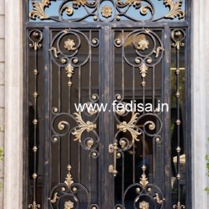 Front Entry Gate Grill Design for Contemporary Villas No-5743