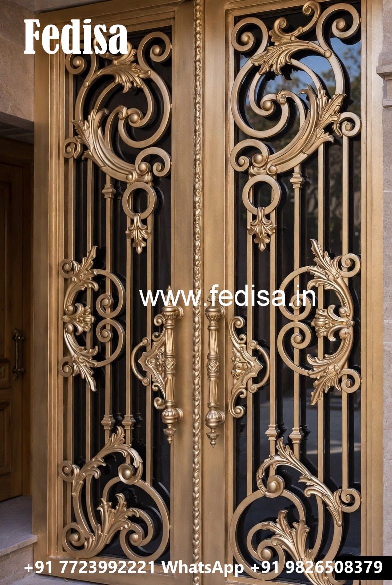 Grand Entrance Gate Grill Design for Luxury Villas No-5748