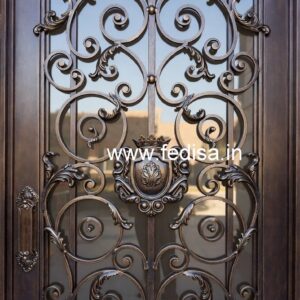 Modern Geometric Gate Grill Design for Entrances No-5771