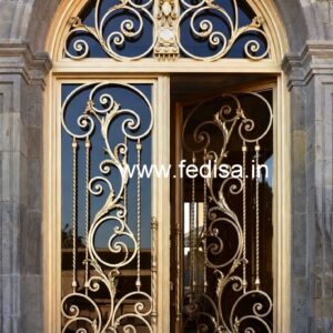 Heavy Iron Gate Grill Design for Luxury Homes No-5772