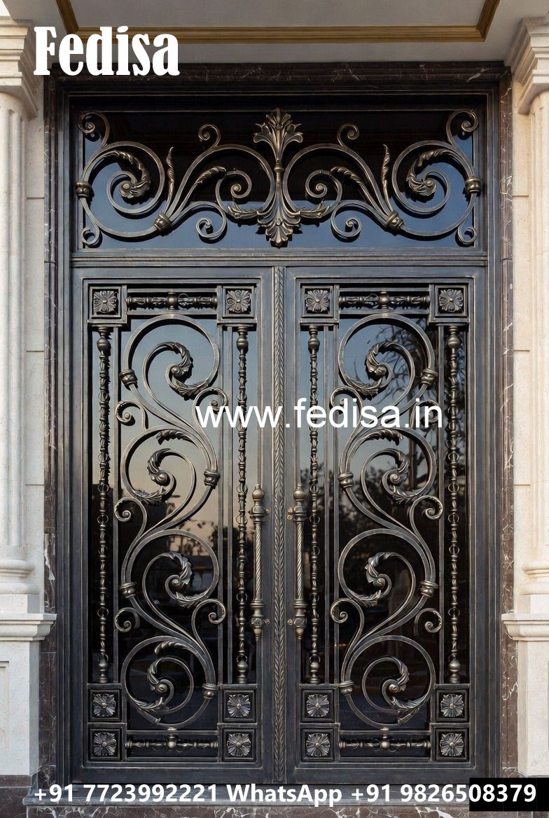 Unique Steel Gate Grill Design with Artistic Touch No-5813