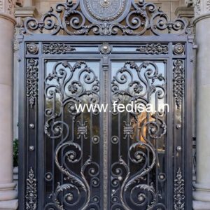 Luxury Black and Gold Gate Grill Design No-5862