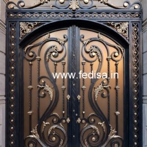 Front Entry Gate Grill Design for Contemporary Villas No-6043