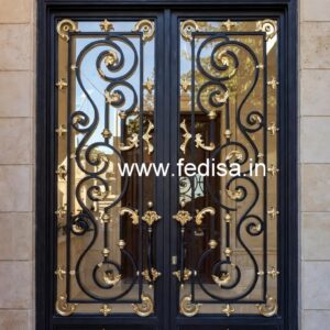 Fancy Front Gate Grill Design for Modern Homes No-6049