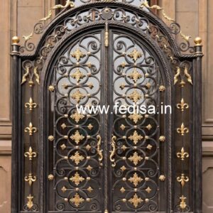 Modern Geometric Gate Grill Design for Entrances No-6071