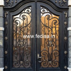 Elegant Front Gate Grill Design with Stylish Pattern No. 6100