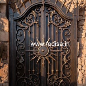 Elegant Iron Grill Gate Design for Contemporary Homes No-6221