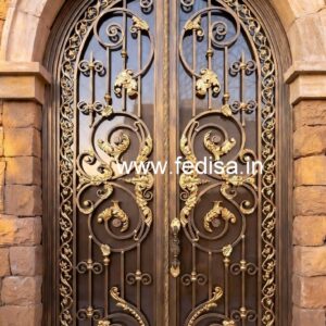 Contemporary Black Metal Gate Grill Design No-6228