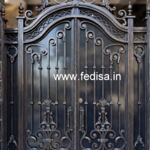 Elegant Stylish Main Entrance Gate Grill Design No-6296