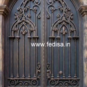 Stylish Gate Grill Design for Contemporary House Fronts No-6302