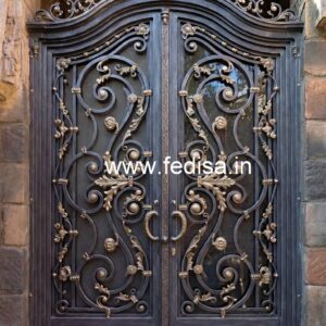 Contemporary Gate Grill Design with Artistic Patterns No-6315