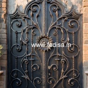 Artistic Gate Grill Design for Stylish Home Security No-6332