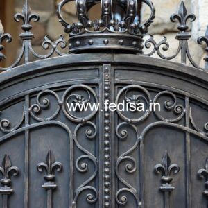 Front Entry Gate Grill Design for Contemporary Villas No-6343