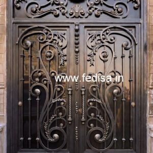 Modern Exterior Grill Gate Design for House Front No-6412