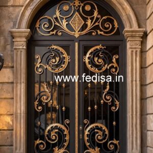 Stylish Main Gate Grill Design with Modern Patterns No-6416