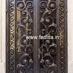 Elegant Main Gate Grill Design for Luxury Residences No-6453