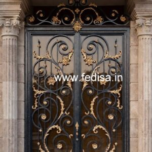 Contemporary Iron Grill Gate Design for Villas No-6455