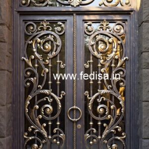 Luxury Black and Gold Gate Grill Design No-6462