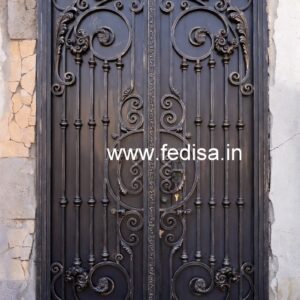 Contemporary Front Gate Grill Design with Elegant Finish No-6496