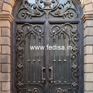 Stylish Black Steel Gate Grill Design for Homes No-6513