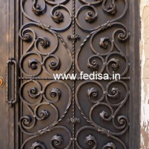 Contemporary Gate Grill Design with Artistic Patterns No-6615