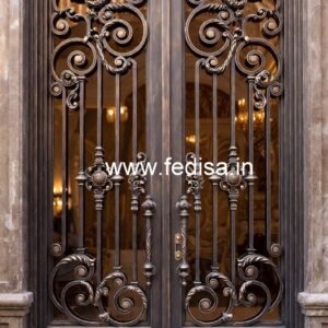 Front Entry Gate Grill Design for Contemporary Villas No-6643