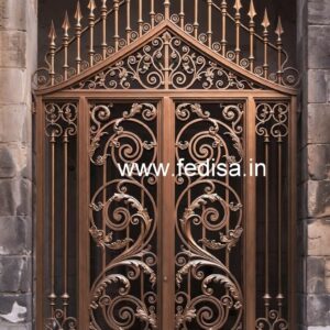 Unique Main Gate Grill Design for Stylish Houses No-6650