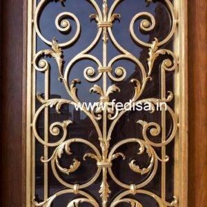 Modern Geometric Gate Grill Design for Entrances No-6671