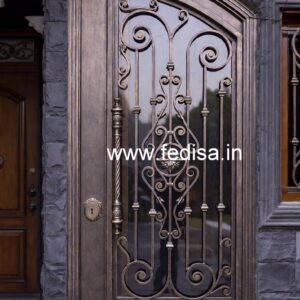Luxury Iron Grill Gate Design with Golden Finish No-6690