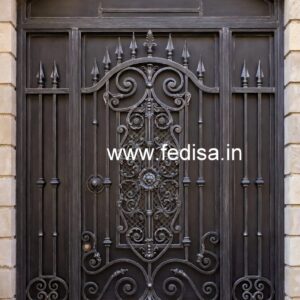 Minimal Steel Gate Grill Design for Elegant Homes No-6693