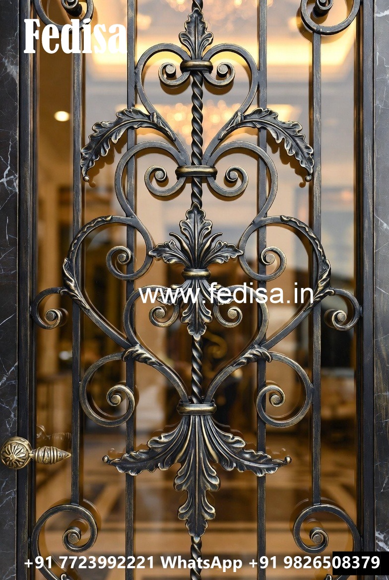 Unique Steel Gate Grill Design with Artistic Touch No-6713