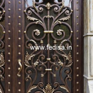 Luxury Black and Gold Gate Grill Design No-6762