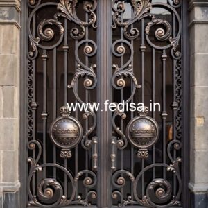 Contemporary Black Steel Grill Gate Design No-6890