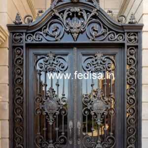 Stylish Gate Grill Design for Contemporary House Fronts No-6902