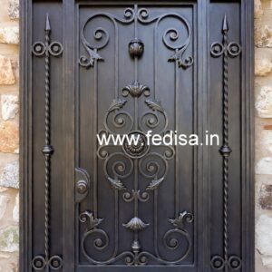 Contemporary Gate Grill Design with Artistic Patterns No-6915