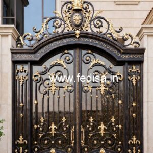 Elegant Home Gate Grill Design with Artistic Look No-6944
