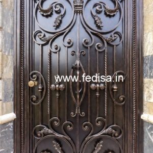 Modern Geometric Gate Grill Design for Entrances No-6971