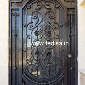 Modern Gate Grill Design with Artistic Detailing No-6988