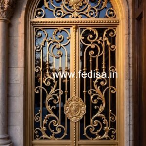 Artistic Main Gate Grill Design for Contemporary Houses No-7005