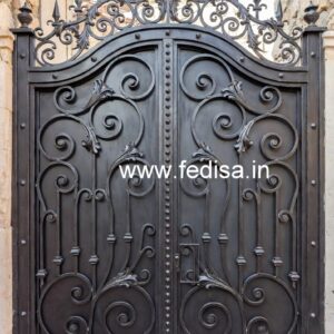 Stylish Main Gate Grill Design with Modern Patterns No-7016
