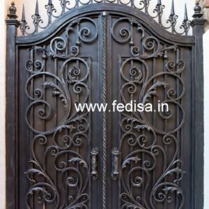 Unique Entrance Gate Grill Design for Contemporary Homes No-7034
