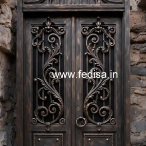 Fancy Main Entrance Gate Grill Design for Homes No-7045