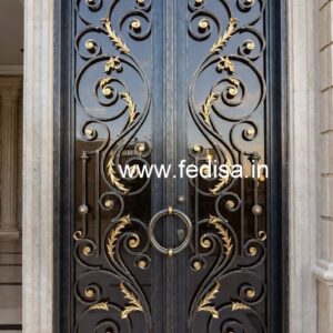 Elegant Main Gate Grill Design for Luxury Residences No-7053
