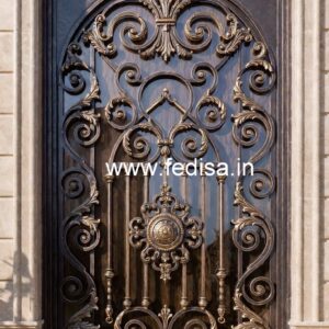 Stylish Iron Entrance Gate Grill Design Inspiration No-7067