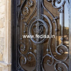 Stylish Contemporary Gate Grill Design for Villas No-7086
